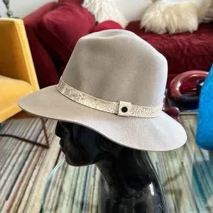 RAG & BONE Fedora Wool Hat snakeskin trim rag & bone | Accessories | Rag Bone Fedora Wool Hat  main image 2